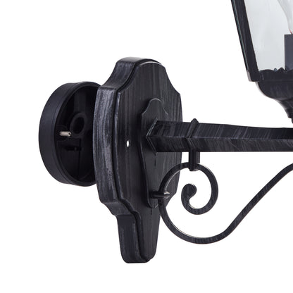 Navedo Black Outdoor Wall Light Upwards