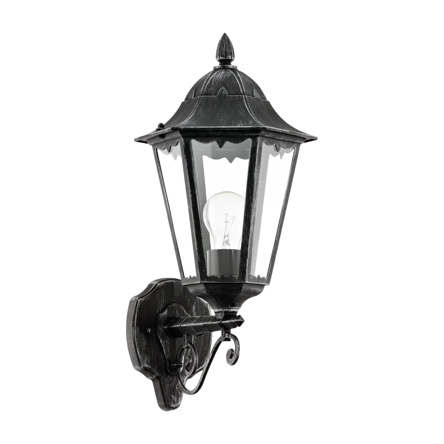 Navedo Black Outdoor Wall Light Upwards