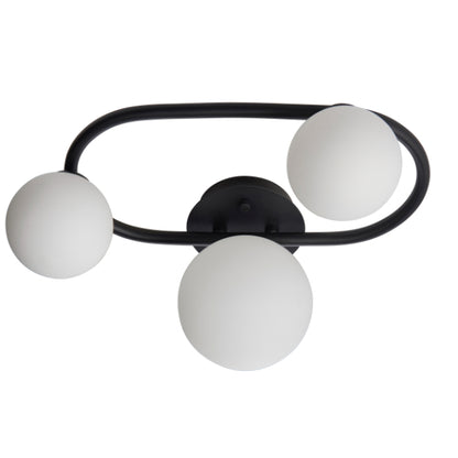 Pulsa Matt Black Ceiling Light IP44