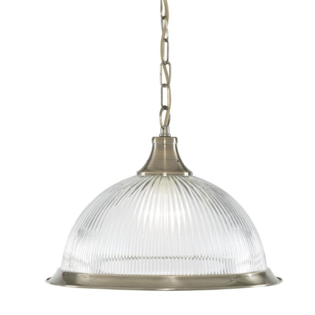 American Diner Ceiling Light Antique Brass