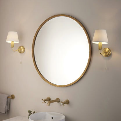 Conway 1 Light Wall Light IP44 Brushed Gold