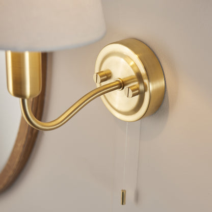 Conway 1 Light Wall Light IP44 Brushed Gold