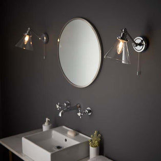 Faraday Polished Chrome IP44 Wall Light
