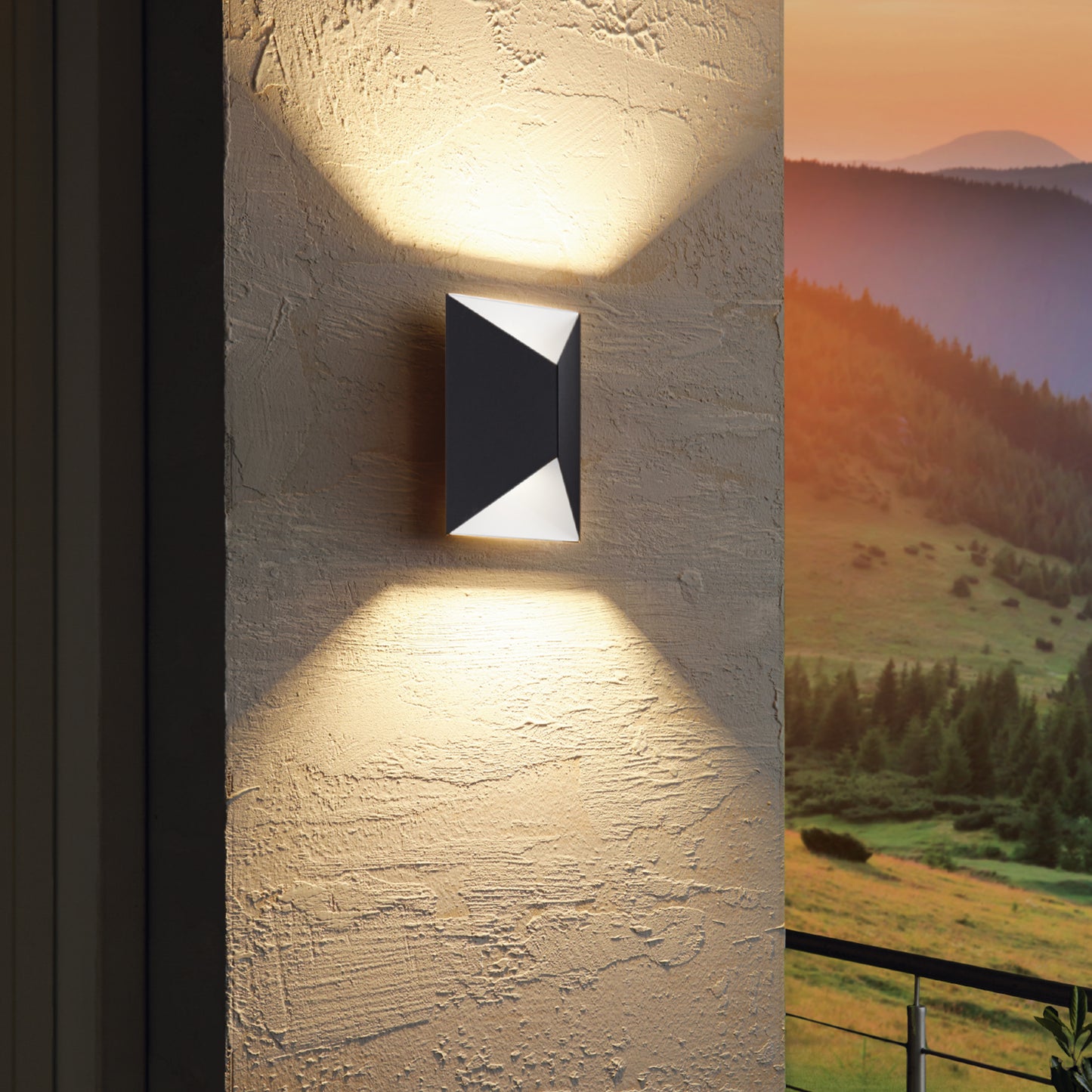 Predazzo 2-Light Grey LED Outdoor Wall Light