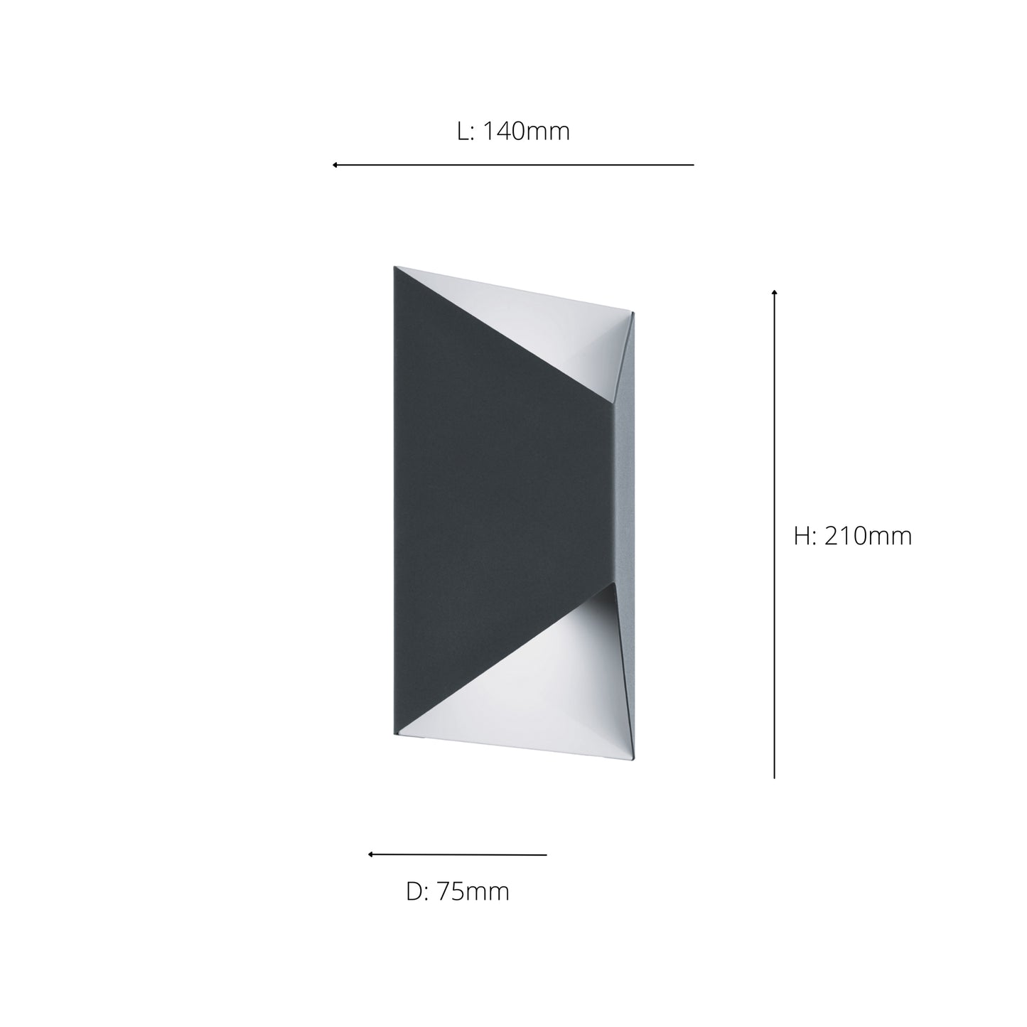 Predazzo 2-Light Grey LED Outdoor Wall Light