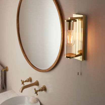 Avet Satin Brass IP44 Bathroom Wall Light
