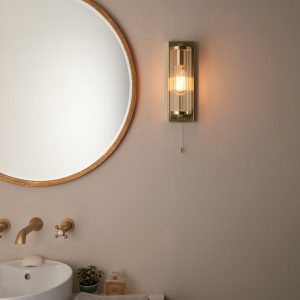 Avet Satin Brass IP44 Bathroom Wall Light
