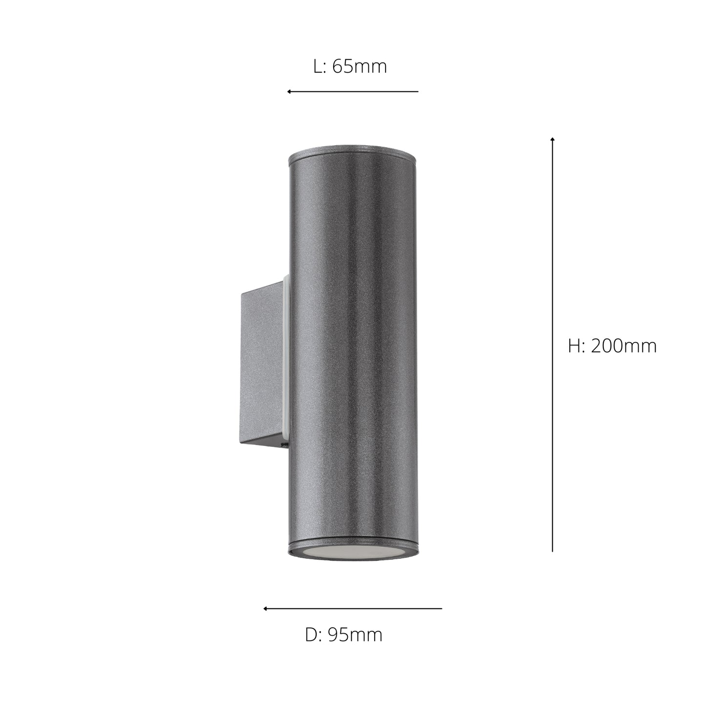 Riga 2-Light Grey LED Outdoor Wall Light