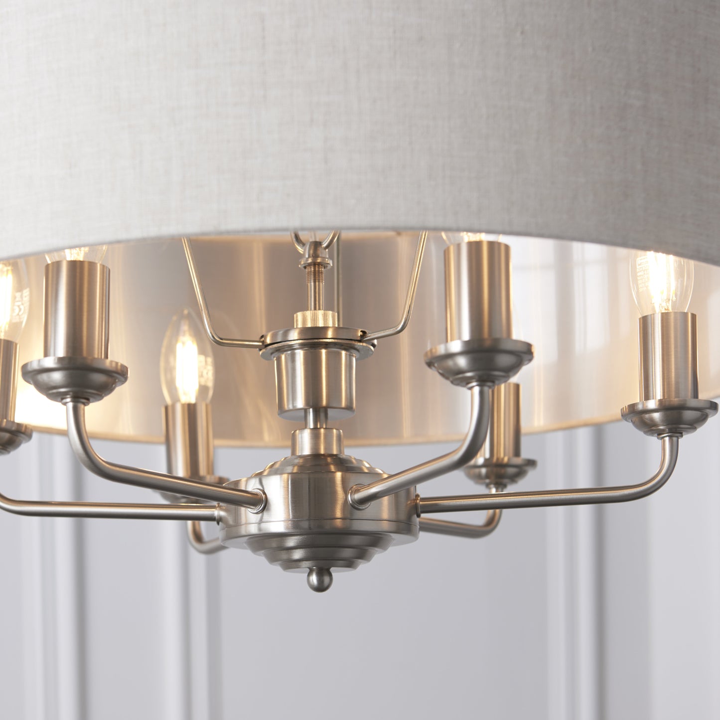 Highclere 6 Light Pendant Brushed Chrome