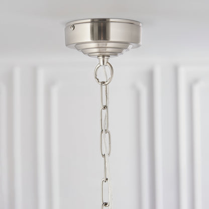 Highclere 6 Light Pendant Brushed Chrome