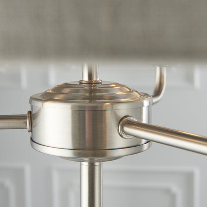 Highclere 3 Light Floor Lamp Brushed Chrome
