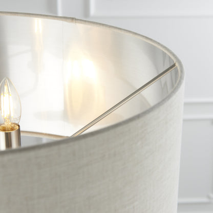 Highclere 3 Light Floor Lamp Brushed Chrome
