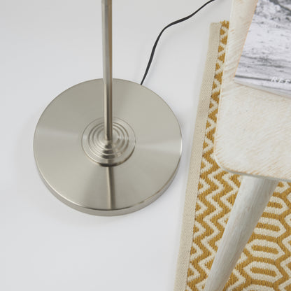 Highclere 3 Light Floor Lamp Brushed Chrome