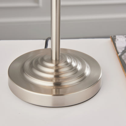 Highclere 3 Light Table Lamp Brushed Chrome