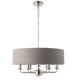 Highclere 6 Light Nickel & Charcoal Ceiling Pendant