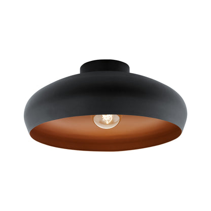 Mogano Black & Copper Flush Ceiling Light