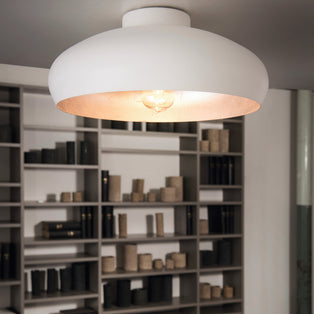 Mogano White Flush Ceiling Light