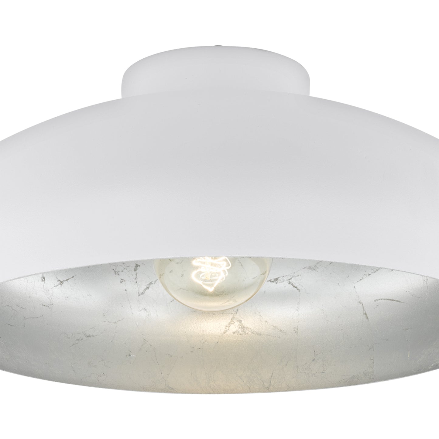 Mogano White Flush Ceiling Light