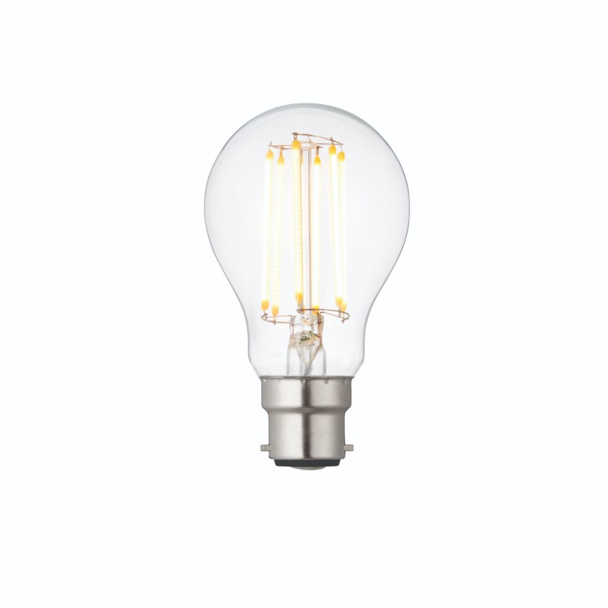 B22/BC 7w LED GLS Clear Warm White Dimmable Light Bulb