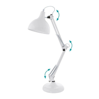 Borgillio White Desk Table Lamp