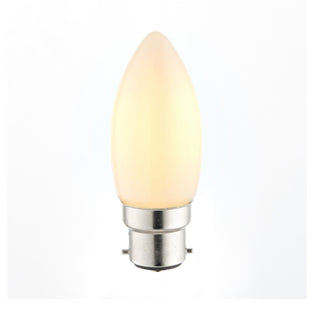 B22/BC 4w LED Candle Coated Warm White Dimmable Light Bulb