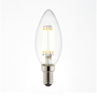 E14/SES 4w LED Candle Clear Cool White Dimmable Light Bulb