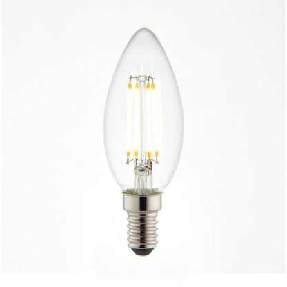 E14/SES 4w LED Candle Clear Warm White Dimmable Light Bulb