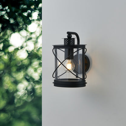 Hilburn Black Outdoor Wall Light