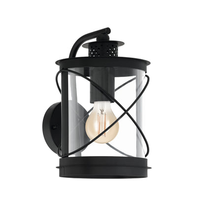 Hilburn Black Outdoor Wall Light
