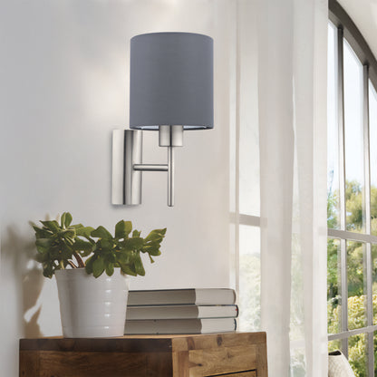Pasteri Grey Wall Light with Switch