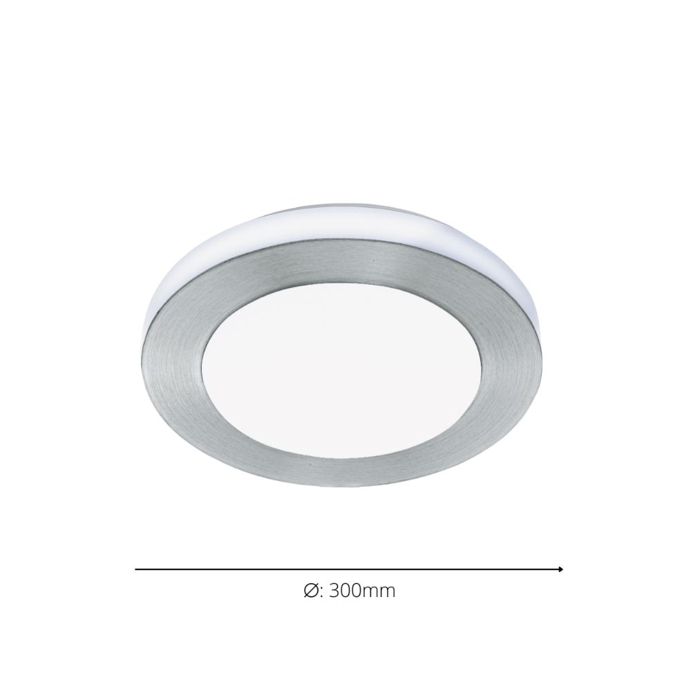 Carpi Silver LED Bathroom Flush Ceiling Light