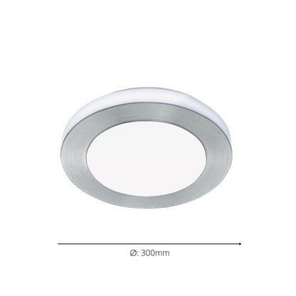 Carpi Silver LED Bathroom Flush Ceiling Light