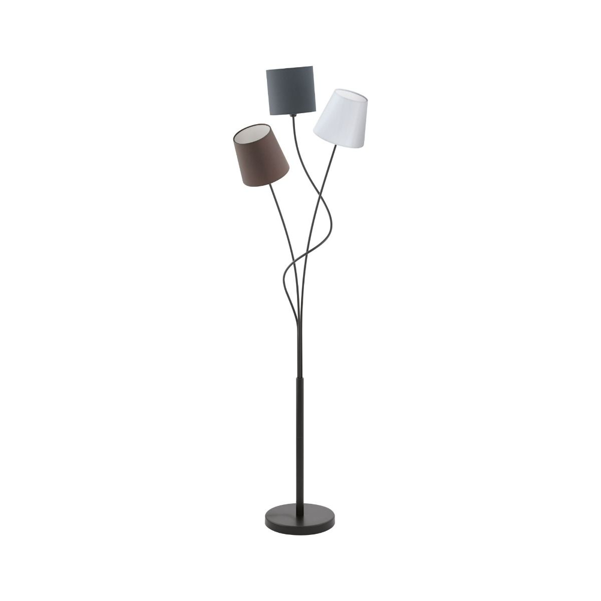 Maronda 3 Light Anthracite, White, Brown Floor Lamp