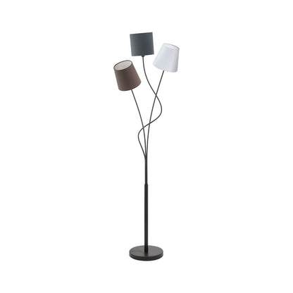 Maronda 3 Light Anthracite, White, Brown Floor Lamp