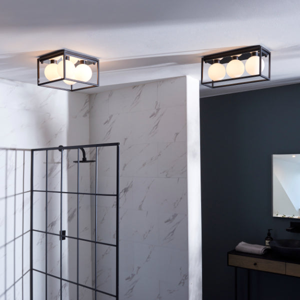 Beso 4 Light IP44 Semi Flush Light