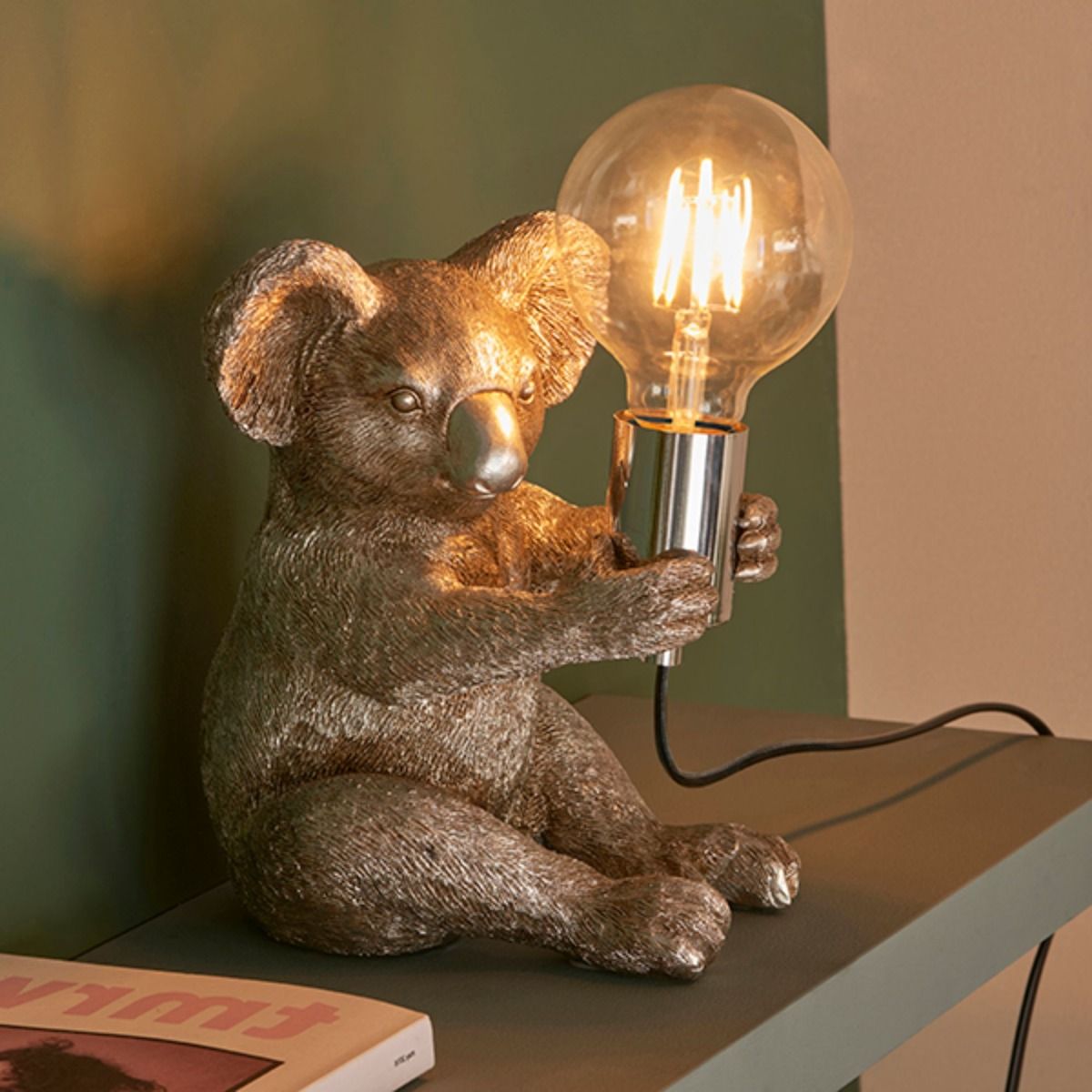 Wiggles Vintage Silver Table Lamp