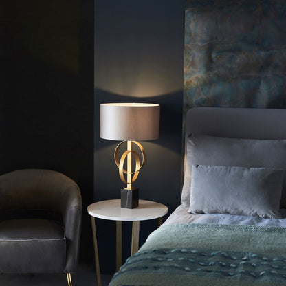 Serenity Antique Gold & Mink Table Lamp