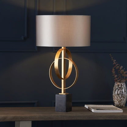 Serenity Antique Gold & Mink Table Lamp