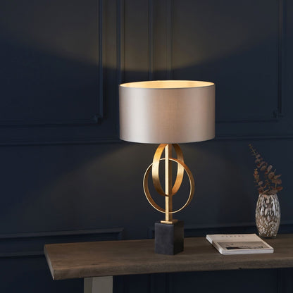 Serenity Antique Gold & Mink Table Lamp