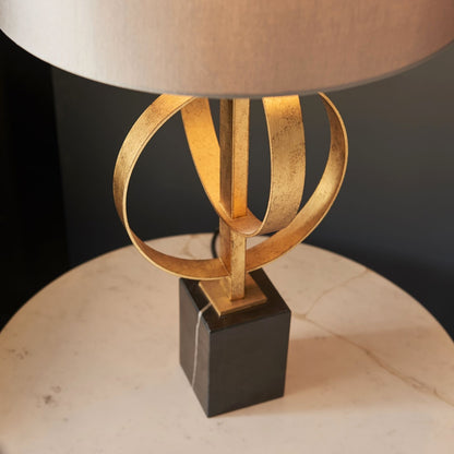 Serenity Antique Gold & Mink Table Lamp