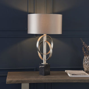 Serenity Antique Silver & Mink Table Lamp