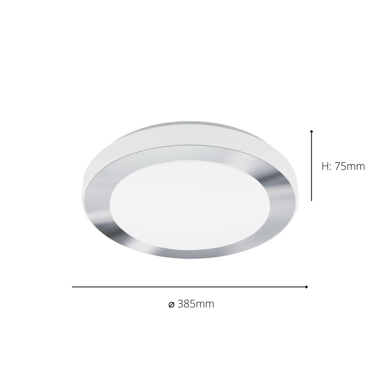 Carpi 3-Light White LED Flush Ceiling Light