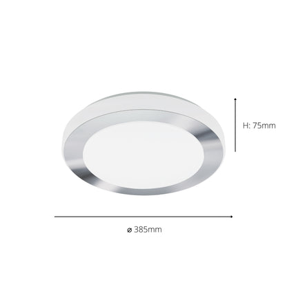 Carpi 3-Light White LED Flush Ceiling Light