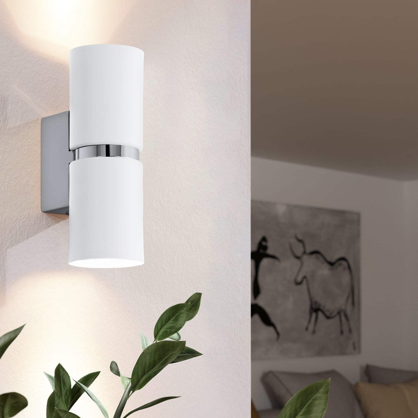 Passa 2-Light Silver LED Wall Light