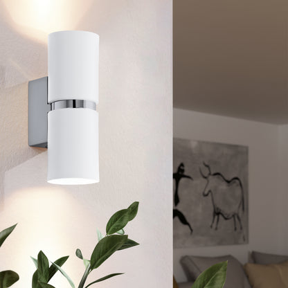 Passa 2-Light Silver LED Wall Light