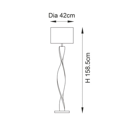 Abia 1 Light Floor Lamp