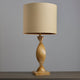 Abia Oak Effect & Natural Linen Table Lamp
