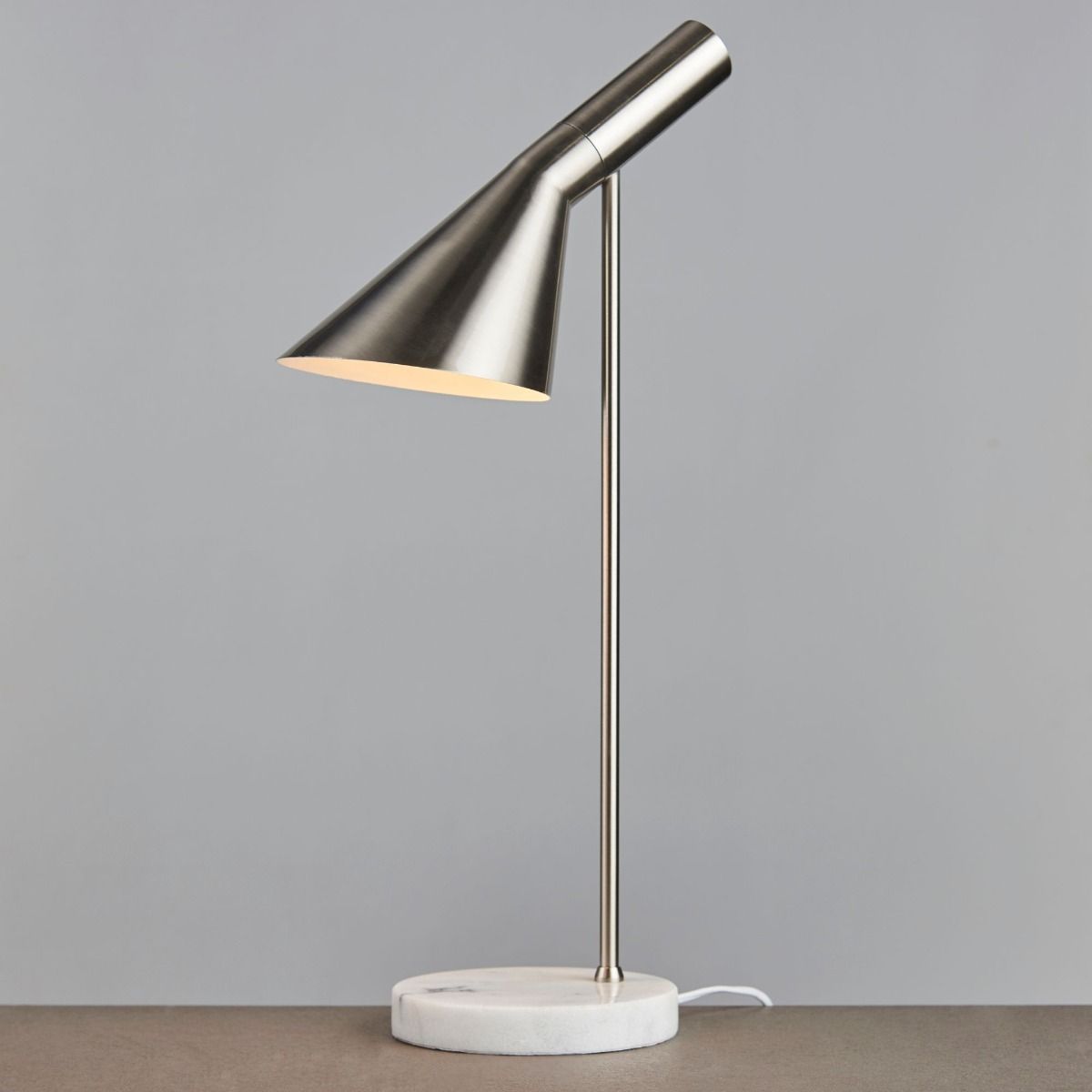 Carlo Polished Chrome & Marble Table Lamp