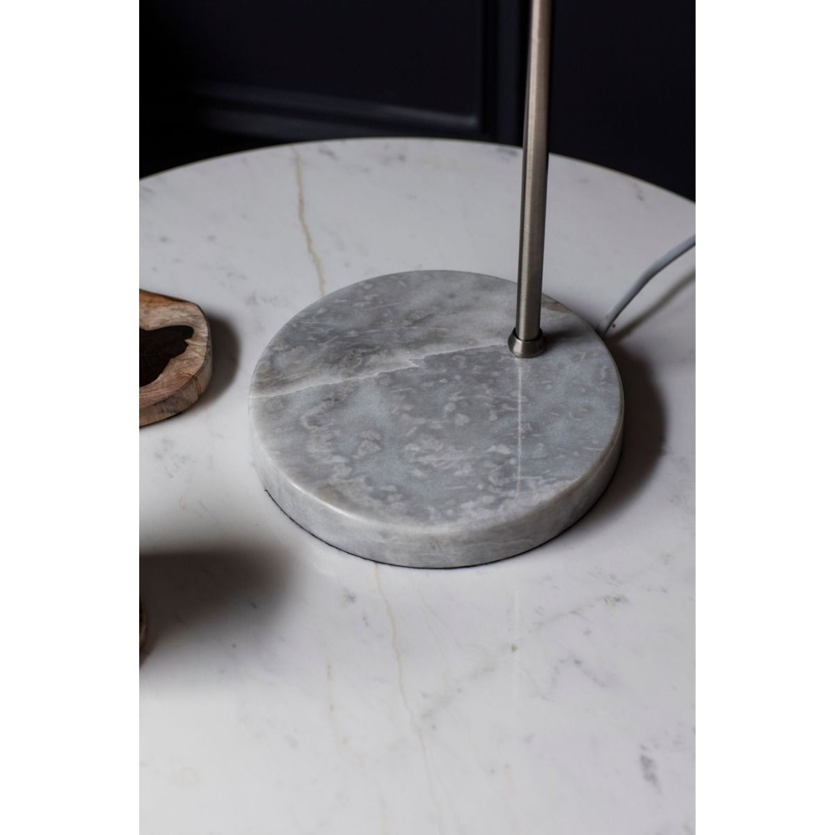 Carlo Polished Chrome & Marble Table Lamp