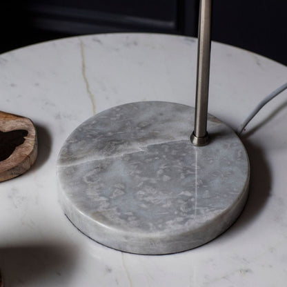 Carlo Polished Chrome & Marble Table Lamp